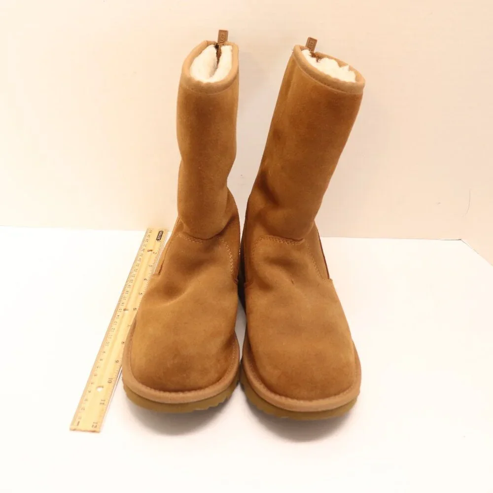 UGG‎ Boots Women's Chestnut S/N 1103742 Size US 4nFur Lined Zipper on Back